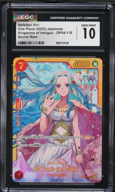 2023 One Piece Kingdoms Of Intrigue Nefeltari Vivi #OP04-118 CGC 10 GEM MINT