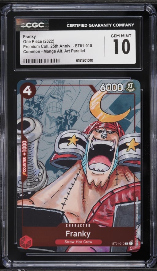2022 One Piece Premium Collection 25th Anniversary Manga Art Franky #ST01-010 CGC 10 GEM MINT
