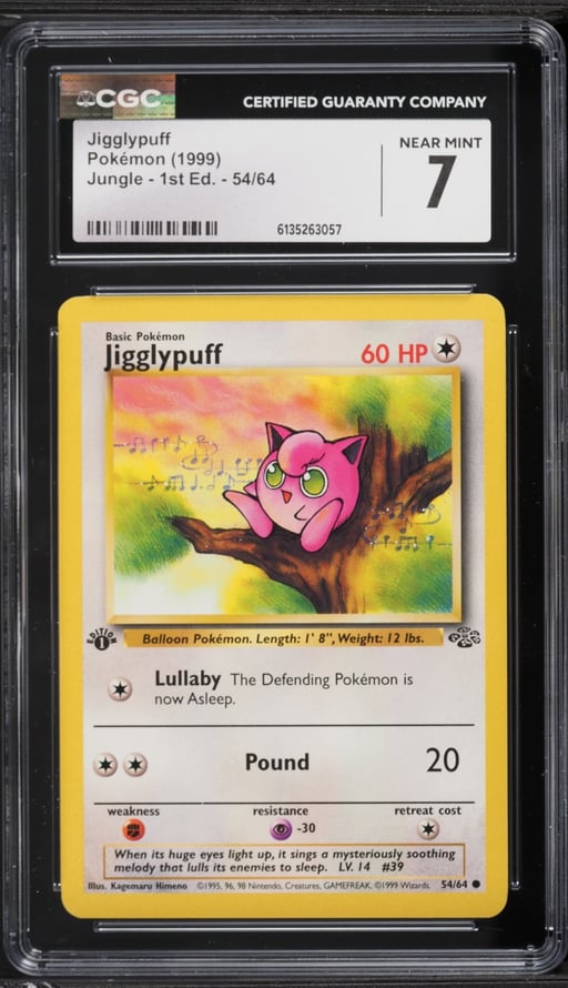 1999 Pokemon Jungle 1st Edition Jigglypuff #54 CGC 7 NRMT