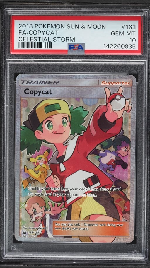 2018 Pokemon Sun & Moon Celestial Storm Full Art Copycat #163 PSA 10 GEM MINT