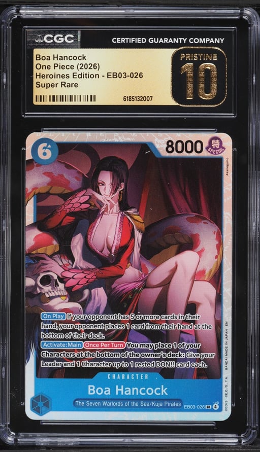 2026 One Piece Heroines Edition SR Boa Hancock #EB03-026 CGC 10 PRISTINE