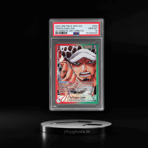 2022 One Piece Romance Dawn Alternate Art Errata Trafalgar Law #2 PSA 10