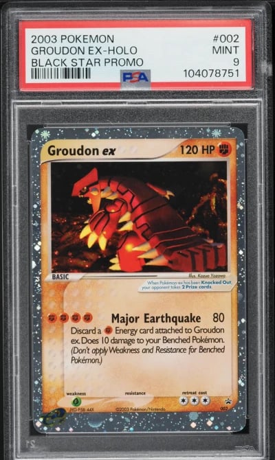 2003 Pokemon Black Star Promo Holo Groudon ex #2 PSA 9 MINT