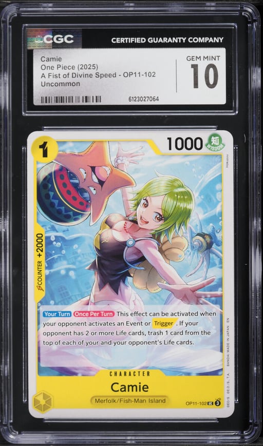 2025 One Piece A Fist of Divine Speed Camie #OP11-102 CGC 10 GEM MINT