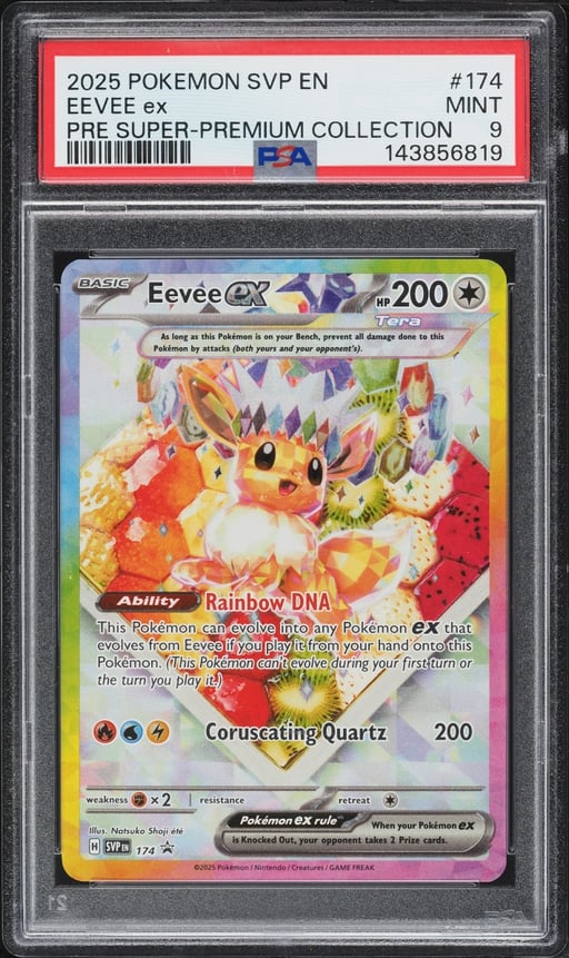 2025 Pokemon SV Promo Prismatic Evolutions Super Premium Full Art Eevee ex #174 PSA 9 MINT