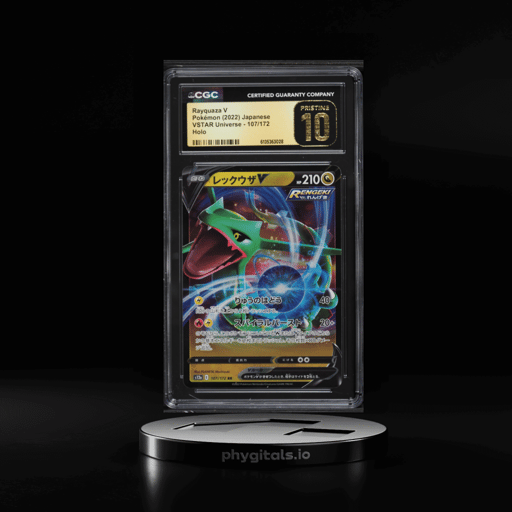2022 Pokemon Japanese Sword & Shield VSTAR Universe Holo Rayquaza V #107 CGC 10 PRISTINE