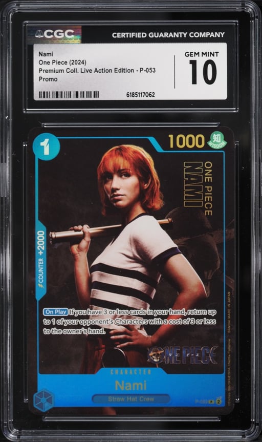 2024 One Piece Promo Premium Collection Live Action Edition Alt Art Nami #P-053 CGC 10 GEM MINT