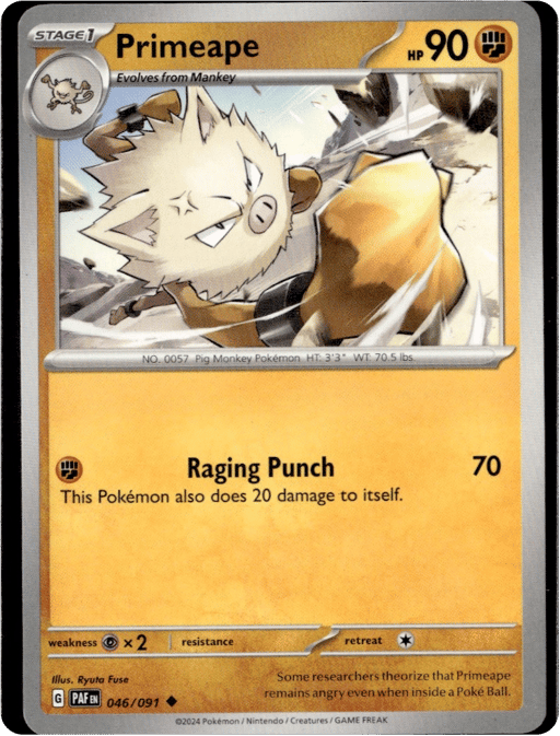 2024 Primeape #46 Paldean Fates