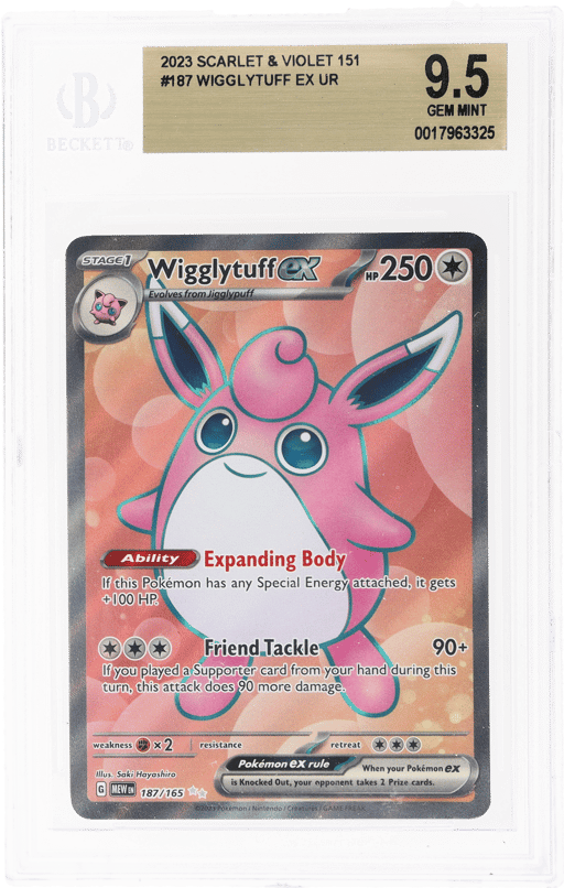 2023 Pokemon Scarlet and Violet 151 Ultra Rare Wigglytuff Ex #187 BGS 9.5