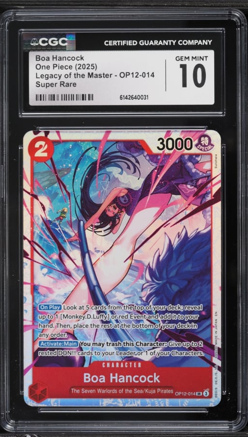 2025 One Piece Legacy Of The Master SR Boa Hancock #OP12-014 CGC 10 GEM MINT