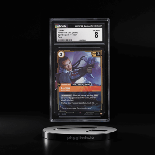2026 Riftbound League Of Legends LoL Spiritforged Lucian #113 CGC 8 NM-MT