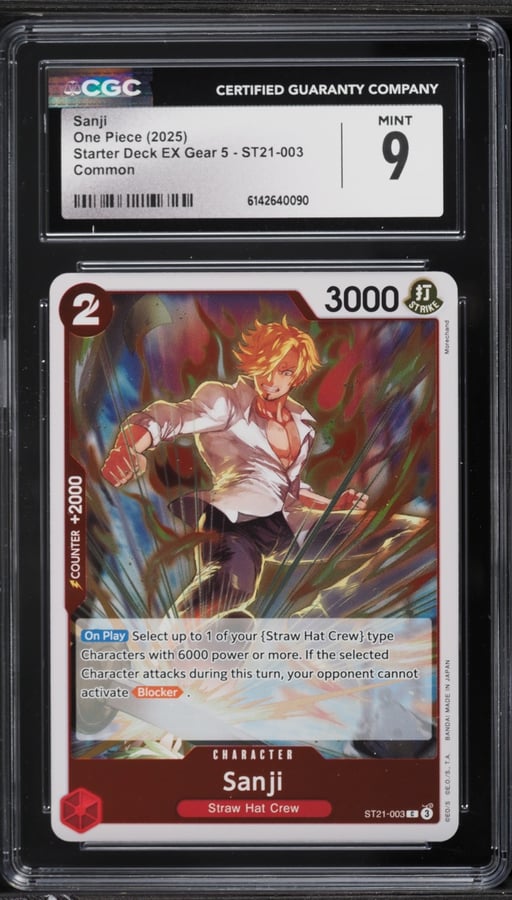 2025 One Piece Starter Deck EX Gear 5 Sanji #ST21-003 CGC 9 MINT