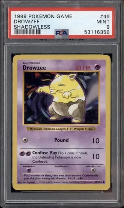 1999 Pokemon Game #49 Drowzee Sh
