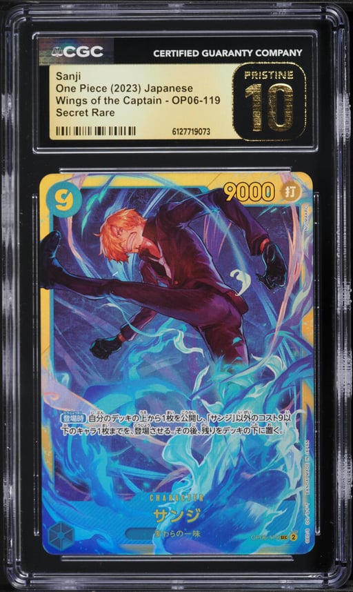 2023 One Piece Japanese Wings Of The Captain Sanji #OP06-119 CGC 10 PRISTINE
