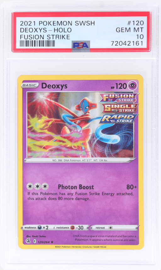 2021 Pokemon Sword and Shield Fusion Strike Holo Deoxys #120 PSA 10