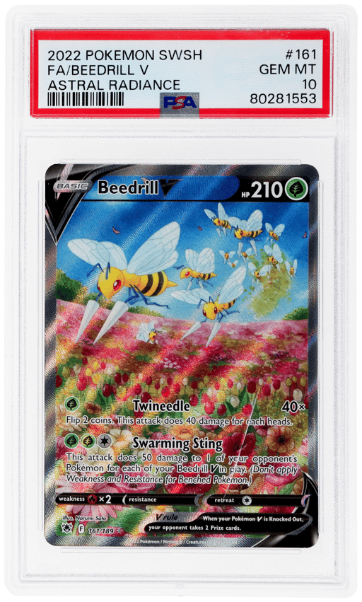 2022 Pokemon Sword and Shield Astral Radiance Beedrill V #161 PSA 10