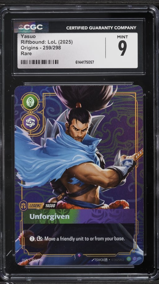 2025 Riftbound League Of Legends LoL Origins Yasuo #259 CGC 9 MINT