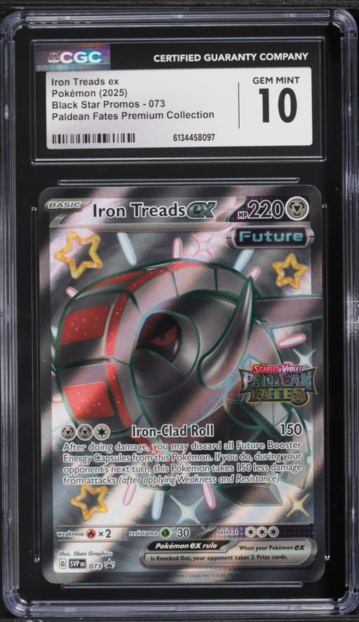 2025 Pokemon SV Black Star Promo Paldean Fates Premium Collection Iron Treads ex #73 CGC 10 GEM
