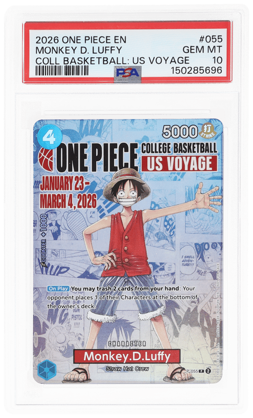 2026 One Piece Promo College Basketball US Voyage Monkey D. Luffy #P-055 PSA 10