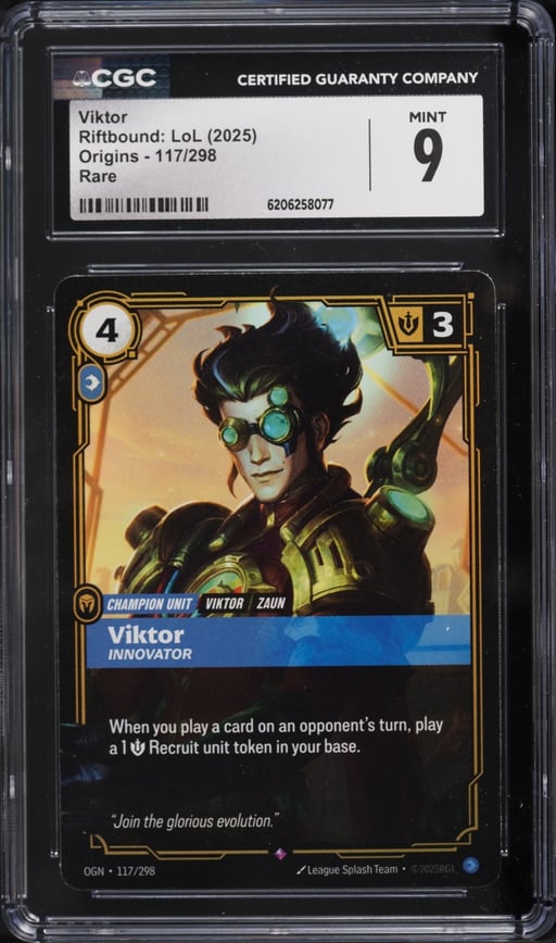 2025 Riftbound League Of Legends LoL Origins Viktor #117 CGC 9 MINT