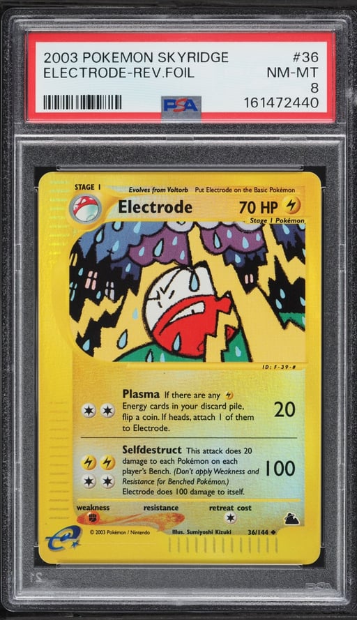 2003 Pokemon Skyridge Reverse Holo Electrode #36 PSA 8 NM-MT