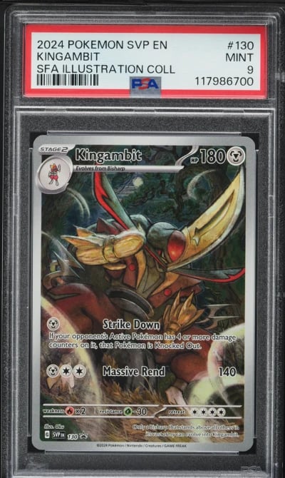2024 Pokemon SV Black Star Promo Illustration Collection Kingambit #130 PSA 9