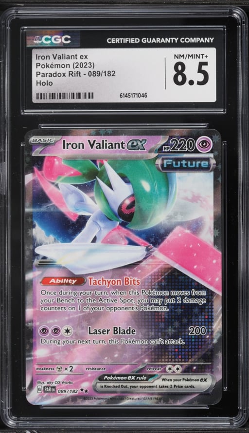 2023 Pokemon Scarlet & Violet Paradox Rift Holo Iron Valiant ex #89 CGC 8.5 NM-MT+