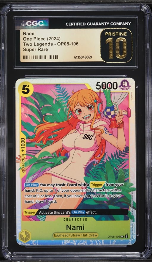 2024 One Piece Two Legends Nami #OP08-106 CGC 10 PRISTINE