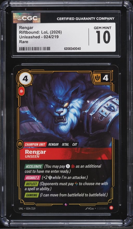 2026 Riftbound: LoL Unleashed Rengar #024 CGC 10 GEM MINT