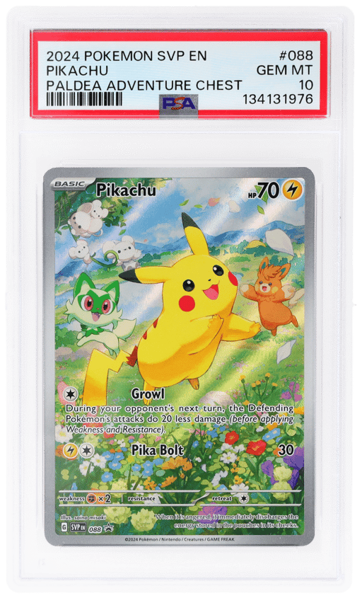 2024 Pokemon Scarlet and Violet Black Star Promo Paldea Adventure Chest Pikachu #088 PSA 10