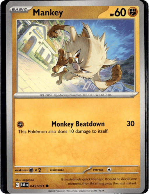 2024 Mankey #45 Paldean Fates