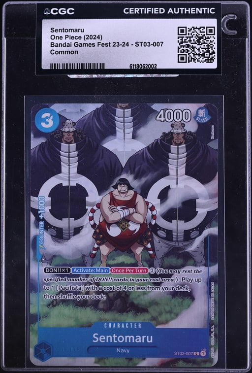 2024 One Piece Bandai Games Fest '23 Sentomaru #ST03-007 CGC AUTH