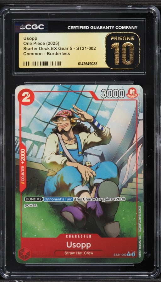 2025 One Piece Starter Deck EX Gear 5 Borderless Alt Art Usopp #ST21-002 CGC 10 PRISTINE