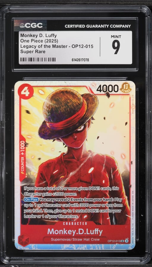 2025 One Piece Legacy Of The Master SR Monkey D. Luffy #OP12-015 CGC 9 MINT