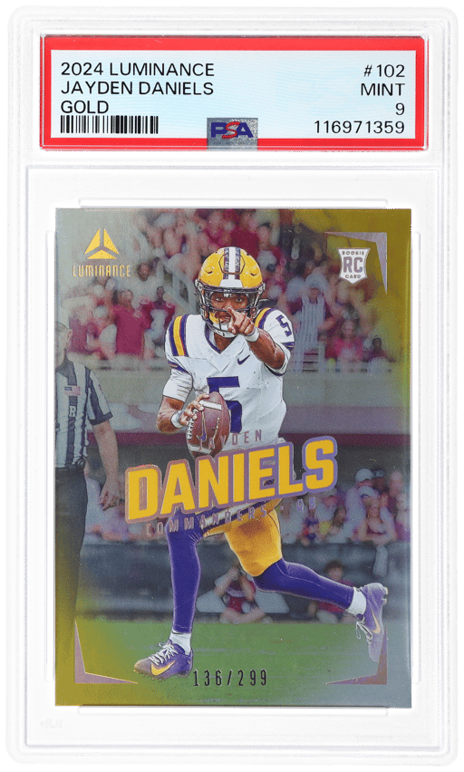 2024 Panini Luminance Gold Jayden Daniels #102 136/299 PSA 9