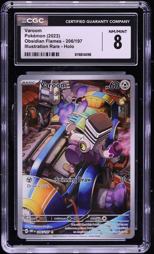 2023 Pokemon Scarlet & Violet Obsidian Flames IR Varoom #206 CGC 8 NM-MT