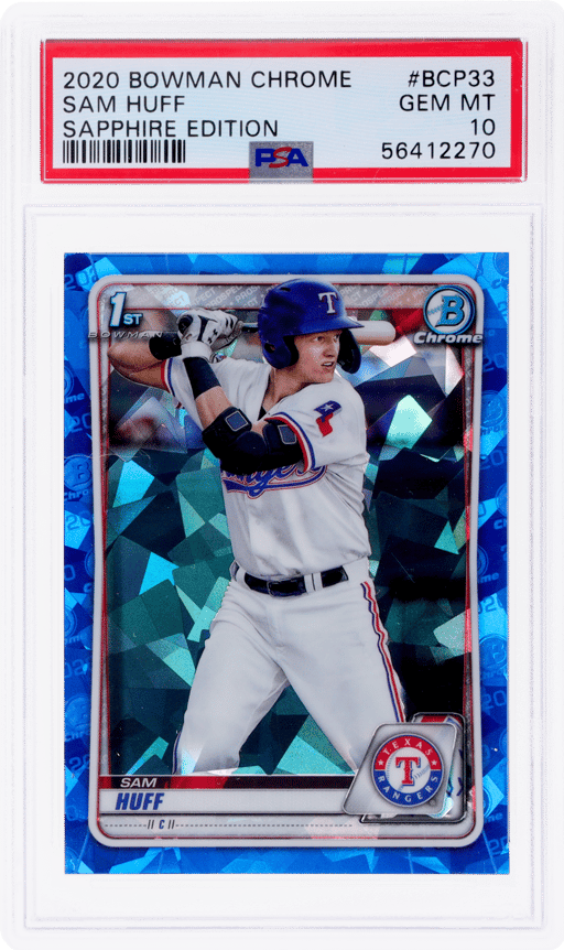 2020 Bowman Chrome Sapphire Edition Sam Huff #BCP33 PSA 10