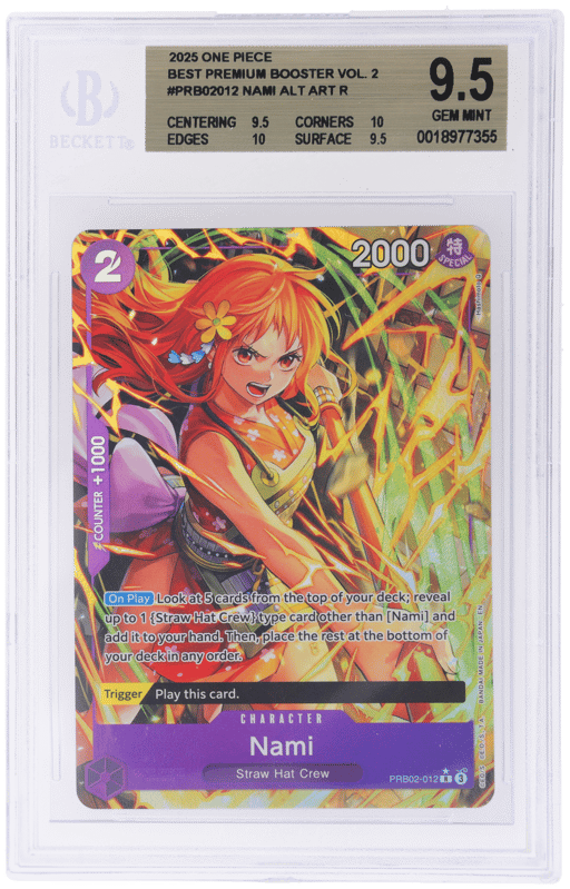 2025 One Piece the Best Premium Booster Vol 2 Alternate Art Nami #PRB02012 BGS 9.5