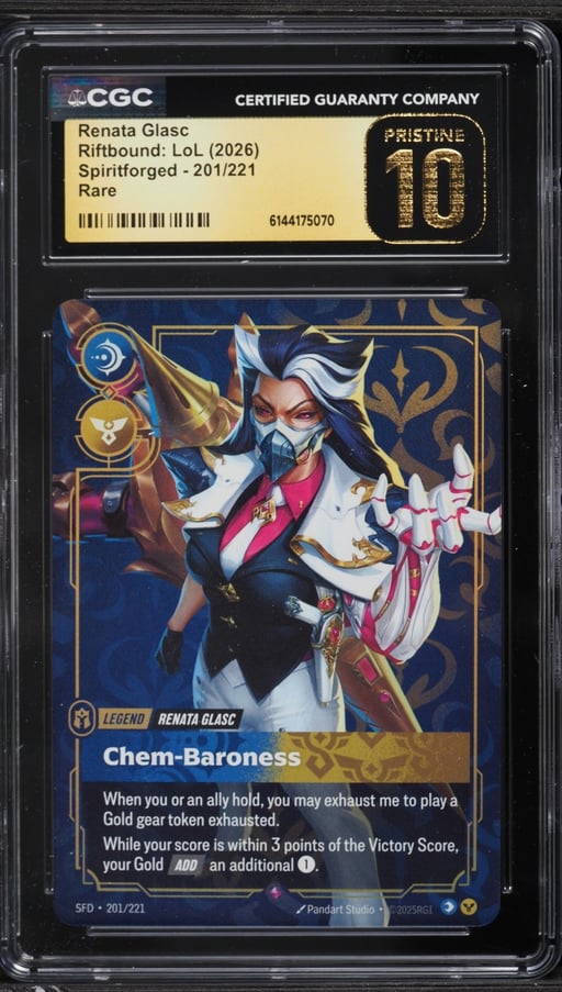 2026 Riftbound League Of Legends LoL Spiritforged Renata Glasc #201 CGC 10 PRISTINE
