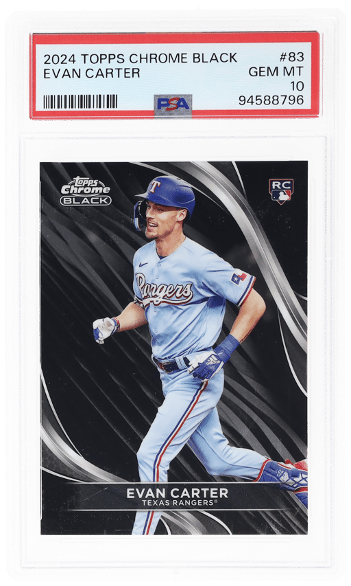 2024 Topps Chrome Black Evan Carter #83 PSA 10