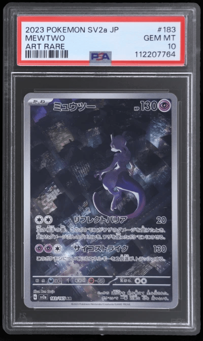 2023 Pokemon Scarlet and Violet Strength Expansion Pack 151 Japanese Art Rare Mewtwo #183 PSA 10