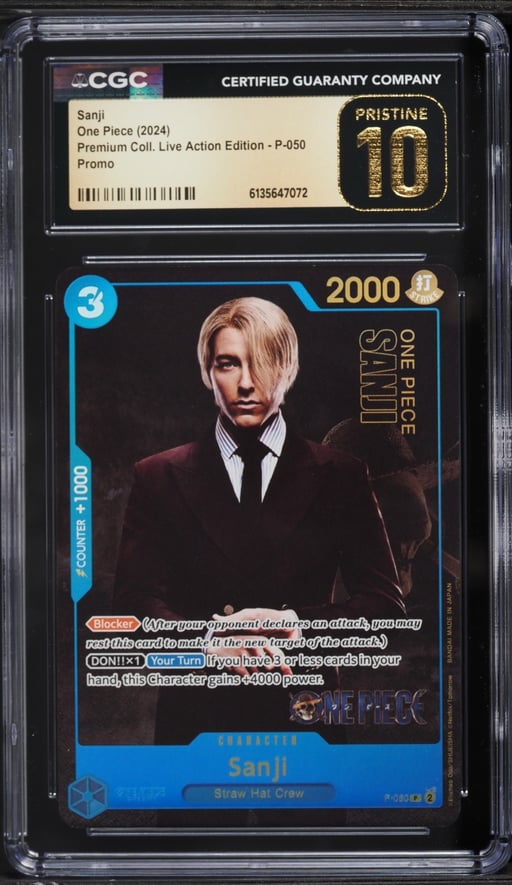 2024 One Piece Promo Premium Collection Live Action Edition Sanji #P-050 CGC 10 PRISTINE