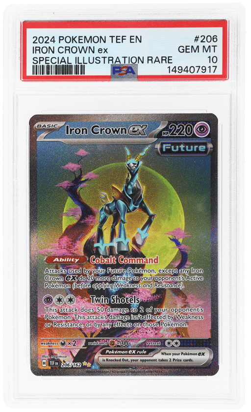 2024 Pokemon Scarlet and Violet Temporal Forces Special Illustration Rare Iron Crown Ex #206 PSA 10