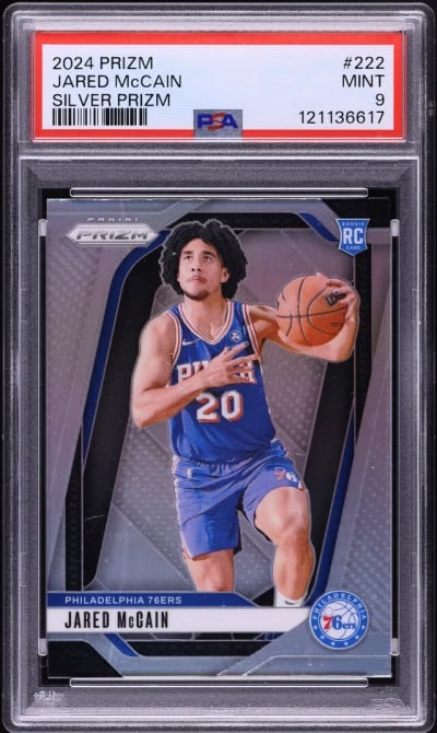 2024 Panini Prizm Silver Jared McCain ROOKIE #222 PSA 9 MINT