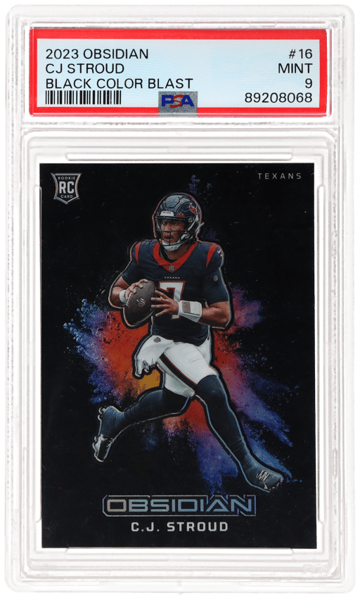2023 Panini Obsidian Black Color Blast CJ Stroud #16 PSA 9