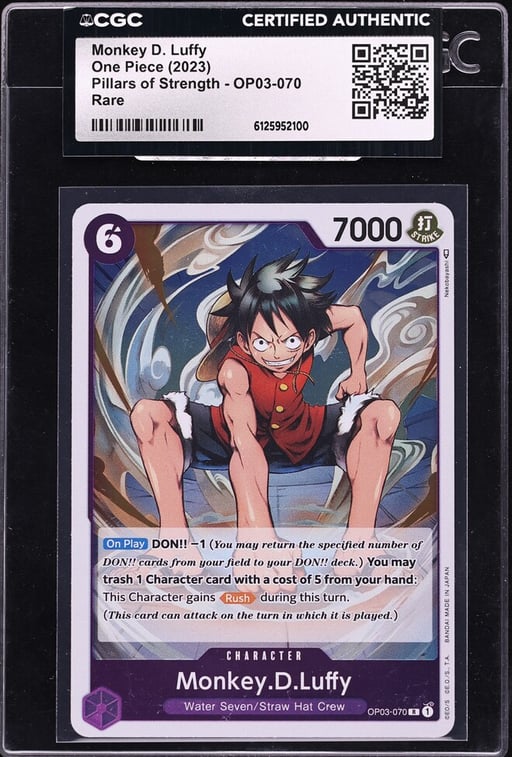 2023 One Piece Japanese Pillars Of Strength Monkey D. Luffy #OP03-070 CGC AUTH