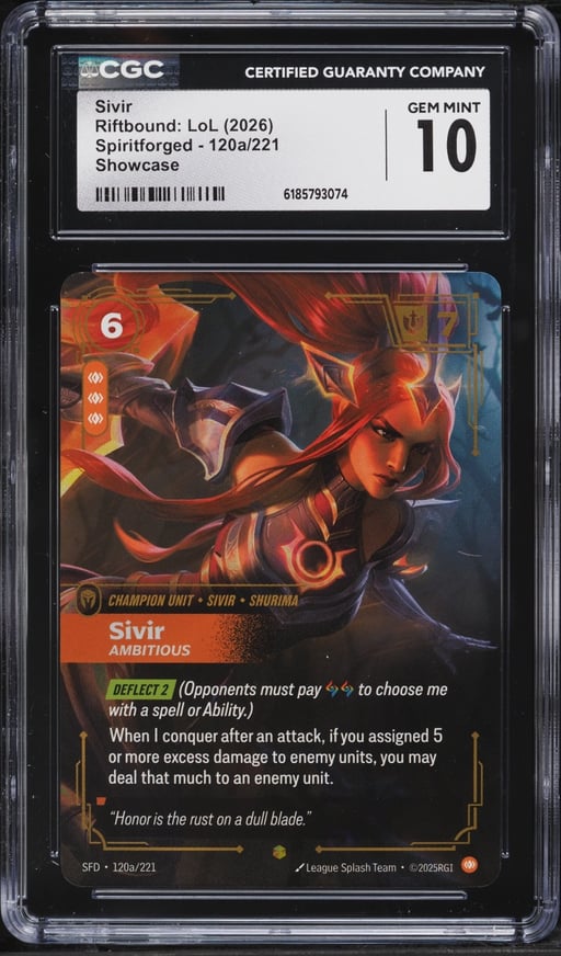 2026 Riftbound League Of Legends LoL Spiritforged Sivir #120a CGC 10 GEM MINT