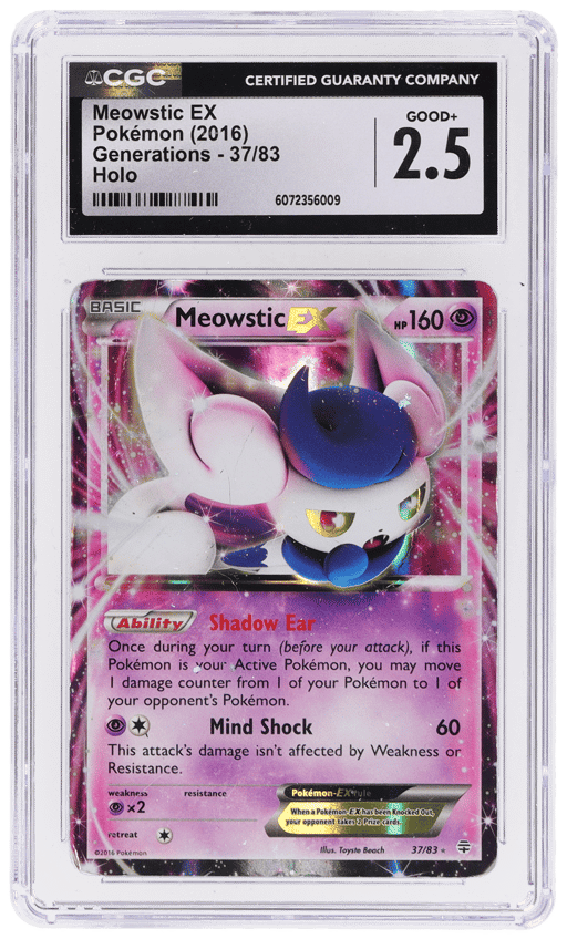 2016 Pokemon XY Generations Holo Meowstic Ex #37 CGC 2.5