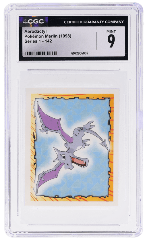 1999 Merlin Pokemon Aerodactyl #142 CGC 9