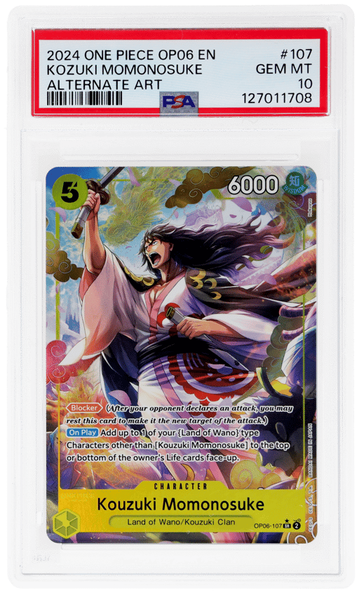 2024 One Piece Wings of the Captain Alternate Art Kouzuki Momonosuke #OP06107 PSA 10